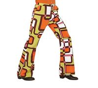 W WIDMANN MILANO Party Fashion - Pantaloni da uomo anni '70, stile discoteca, costumi in maschera