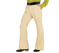 W WIDMANN MILANO Party Fashion - Pantaloni da uomo anni '70, stile disco, pantaloni a campana, costumi in maschera