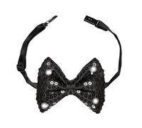 W WIDMANN MILANO Party Fashion - Papillon con 4 luci a LED (3 batterie LR44 incluse), papillon, con paillettes, accessorio, costume, carnevale, festa a tema