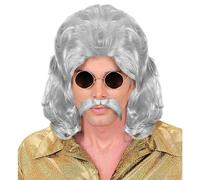 WIDMANN MILANO PARTY FASHION - Parrucca con barba, anni '70, discoteca, costumi in maschera