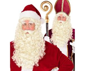W WIDMANN MILANO Party Fashion - Parrucca Babbo Natale | Parrucca in capelli sintetici con barba, baffi e sopracciglia per San Nicola, Natale, Carnevale e feste a tema