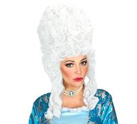 W WIDMANN MILANO Party Fashion - Parrucca barocca extra alta | Parrucca in capelli sintetici bianchi con numerosi riccioli - Accessorio per costumi barocchi, rococò e di Carnevale