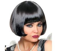 W WIDMANN MILANO Party Fashion, parrucca nera 'Charleston', stile vintage, comfort ottimale, versatile per tutte le occasioni, realizzata con cura in Cina