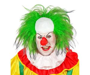 W WIDMANN MILANO Party Fashion - Parrucca clown testa pelata con capelli, circo, clown horror, carnevale, Halloween