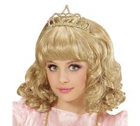 W WIDMANN MILANO Party Fashion - Parrucca da principessa con diadema per bambini, capelli sintetici, parrucca riccia, fiaba