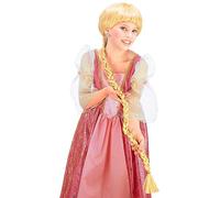 W WIDMANN MILANO Party Fashion - Parrucca da principessa con treccia bionda | Parrucca bionda in capelli sintetici con treccia extra lunga e nastro dorato - Accessorio per costumi di Carnevale