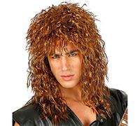 W WIDMANN MILANO Party Fashion 00657 - Parrucca anni '80 Rock Star, marrone, Carnevale, festa a tema