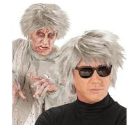 W WIDMANN MILANO Party Fashion, Parrucca da Zombie Grigia, Versatile, colore realistico, facile da usare, comoda, perfetta per Halloween e feste a tema Trasformati in un morto vivente!