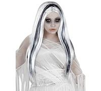 W WIDMANN MILANO Party Fashion, parrucca Ghost, stile unico, comfort ottimale, versatile, facile da curare, accessori complementari per un sorprendente look di Halloween
