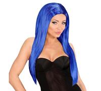 W WIDMANN MILANO Parrucca Party Fashion – Blu Glamour, Comfort ottimale, Lunghezza impressionante
