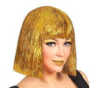 WIDMANN 01508 - Parrucca Glitzy Vegas Adulto Donna, Anni '70, Discoteca, Astronauta, Ballerina, Capodanno, Carnevale, Colore Oro