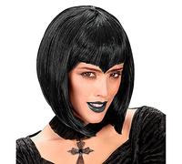 W WIDMANN MILANO Party Fashion, parrucca gotica, stile unico, comfort ottimale, facile manutenzione, versatile per tutte le occasioni, accessorio per costume, Nero