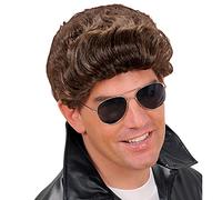 W WIDMANN MILANO Party Fashion - Parrucca Greaser, capelli sintetici, acconciature corte, parrucca capelli corti uomo, anni '60, rockabilly, rock'n'roll
