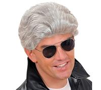 W WIDMANN MILANO Party Fashion - Parrucca Greaser, capelli sintetici, acconciature corte, parrucca capelli corti uomo, anni '60, rockabilly, rock'n'roll