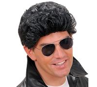 WIDMANN MILANO PARTY FASHION - Parrucca Greaser, capelli sintetici, acconciature corte, parrucca capelli corti uomo, anni '60, rockabilly, rock'n'roll
