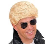 W WIDMANN MILANO Party Fashion - Parrucca Greaser, capelli sintetici, acconciature corte, parrucca capelli corti uomo, anni '60, rockabilly, rock'n'roll