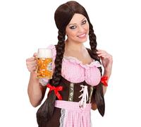 W WIDMANN MILANO Party Fashion - Parrucca Gretel, con trecce, festa popolare, festa della birra, carnevale, festa a tema