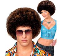 W WIDMANN MILANO Party Fashion 5979R - Parrucca anni 70 stile disco, per carnevale o feste a tema, marrone