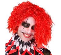 W WIDMANN MILANO Party Fashion - Parrucca Killer Clown, verde o rossa, capelli sintetici, accessorio clown horror, costume Halloween