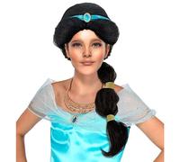 W WIDMANN MILANO Party Fashion - Parrucca da principessa araba, nera, capelli sintetici, parrucca per capelli lunghi, fiabesca