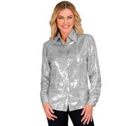 W WIDMANN MILANO Party Fashion - Party Fashion camicetta di paillettes per donna, Disco Fever, camicia da donna, festival, costumi in maschera