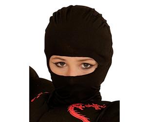 W WIDMANN MILANO Party Fashion, Passamontagna Ninja Nero per Bambini, Design Versatile, Materiali Durevoli, Sicurezza Non Tossica, Facile da Usare, Tema Accattivante per il Gioco Fantasioso