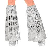 W WIDMANN MILANO Party Fashion - Scaldamuscoli di paillettes, stile disco anni '70, 1 paio, retrò, disco, carnevale, festa a tema