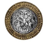 W WIDMANN MILANO Party Fashion - Scudo a cuore di leone con manici, 44,5 cm, accessorio per costumi da vichingo, cavaliere e romano