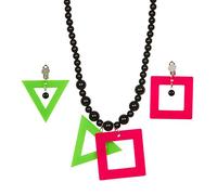 W WIDMANN MILANO Party Fashion, set collana e orecchini, design audace al neon, versatile per tutte le occasioni, leggero e confortevole, colori vivaci, regalo ideale