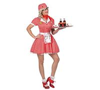 W WIDMANN MILANO Party Fashion - Costume da cameriera anni '50, abito con sottogonna, diner lady, rockabilly
