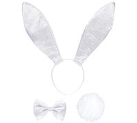 W WIDMANN MILANO Party Fashion - costume da coniglietto, cerchietto con orecchie, papillon, coda da coniglietto, coniglietto, costume da animale