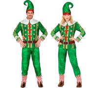 W WIDMANN MILANO Party Fashion - Set costume da elfo con top, pantaloni e berretto, outfit completo per Natale, Carnevale