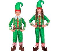 W WIDMANN MILANO Party Fashion - Set costume da elfo per bambini, con top, pantaloni e berretto, outfit completo per Natale, Carnevale