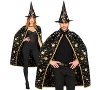 W WIDMANN MILANO Party Fashion - Costume da mago per adulto, mantello (85 cm) con cappello, mago, strega