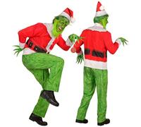 W WIDMANN MILANO Party Fashion - Set costume mostro natalizio per adulti, outfit completo per carnevale, Natale