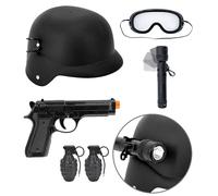 W WIDMANN MILANO Party Fashion - Set costume per bambini, polizia, Swat, operaio edile o pompiere, per carnevale, feste a tema