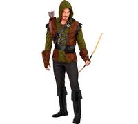 W WIDMANN MILANO Party Fashion - Set costume Robin of Sheerwood per uomo, arciere in simil pelle per carnevale