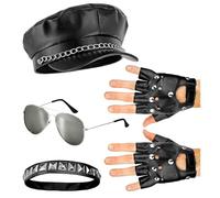 W WIDMANN MILANO Party Fashion - Set costume rocker e motociclista, 5 pezzi, per carnevale, feste a tema, festival