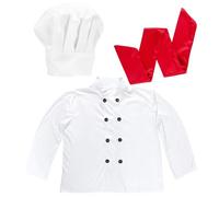 W WIDMANN MILANO Party Fashion - Set da cuoco con giacca | Set con giacca da cuoco, cappello da cuoco e foulard - Costume per Carnevale, feste a tema e teatro