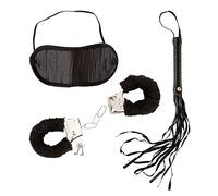 W WIDMANN MILANO Party Fashion 9589D - Set da dominatrice, manette con peluche, benda e frusta