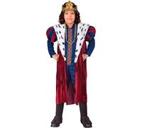 W WIDMANN MILANO Party Fashion - Set di costumi da uomo, 4 pezzi con corona e cappotto, per carnevale e teatro