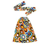 Widmann - Set Hippie anni '60/'70, fascia e guanti, hippie, reggae, flower power