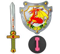 W WIDMANN MILANO Party Fashion - Spada e scudo vichingo in morbida gommapiuma, per bambini e piccoli cavalieri in occasione di feste a tema e carnevale