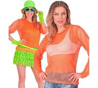 W WIDMANN MILANO Party Fashion - Top a rete da donna, camicia a maniche lunghe in rete, camicia per festival, carnevale