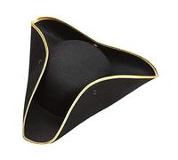 W WIDMANN MILANO Party Fashion, Tricorno in feltro nero, finitura oro, comfort ottimale, dimensioni pratiche, versatile per feste di carnevale e a tema, aggiunge un tocco di eleganza