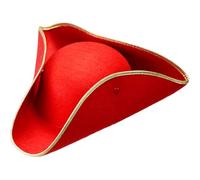 W WIDMANN MILANO Party Fashion- Tricorno Rosso in Feltro Cappello, Multicolore, 1405R