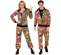Costume Tuta Party Fashion Hippie Fluorescente Unisex per Feste a TemaTaglia M,