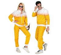 W WIDMANN MILANO Party Fashion - costume tuta, tuta birra, completo anni '80, tuta jogging, completo cattivo gusto, costumi in maschera