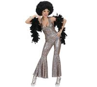 W WIDMANN MILANO Party Fashion - Costume stile disco anni '70, tuta olografica, Dancing Queen, Disco Fever