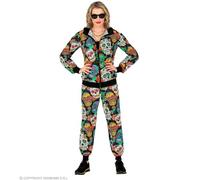 W WIDMANN MILANO Party Fashion - Costume tuta da ginnastica per Halloween, completo anni '80, tuta da jogging, Giorno dei Morti